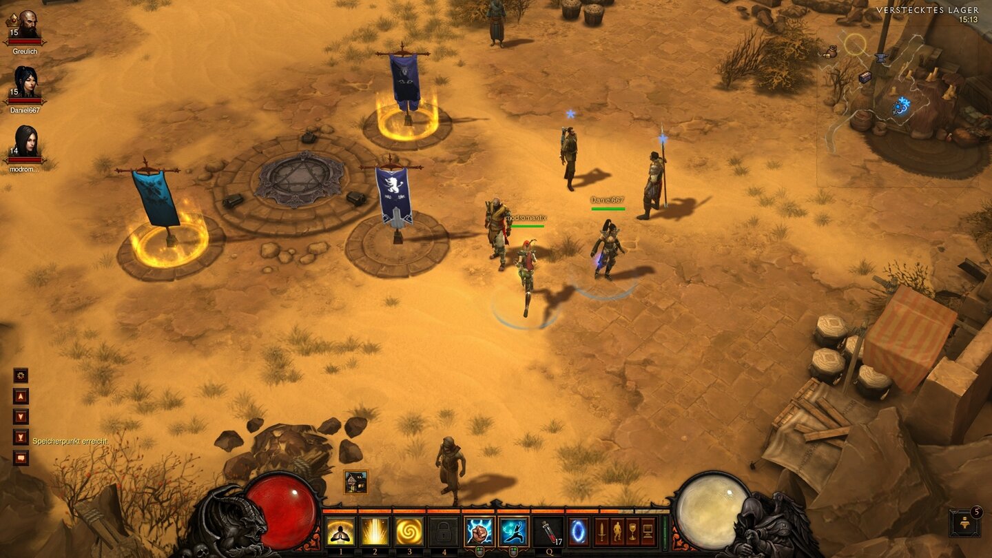 Diablo 3 - Bilder aus der Test-VersionDiablo 2 lässt grüßen: Der zweite Akt spielt in der Wüste.