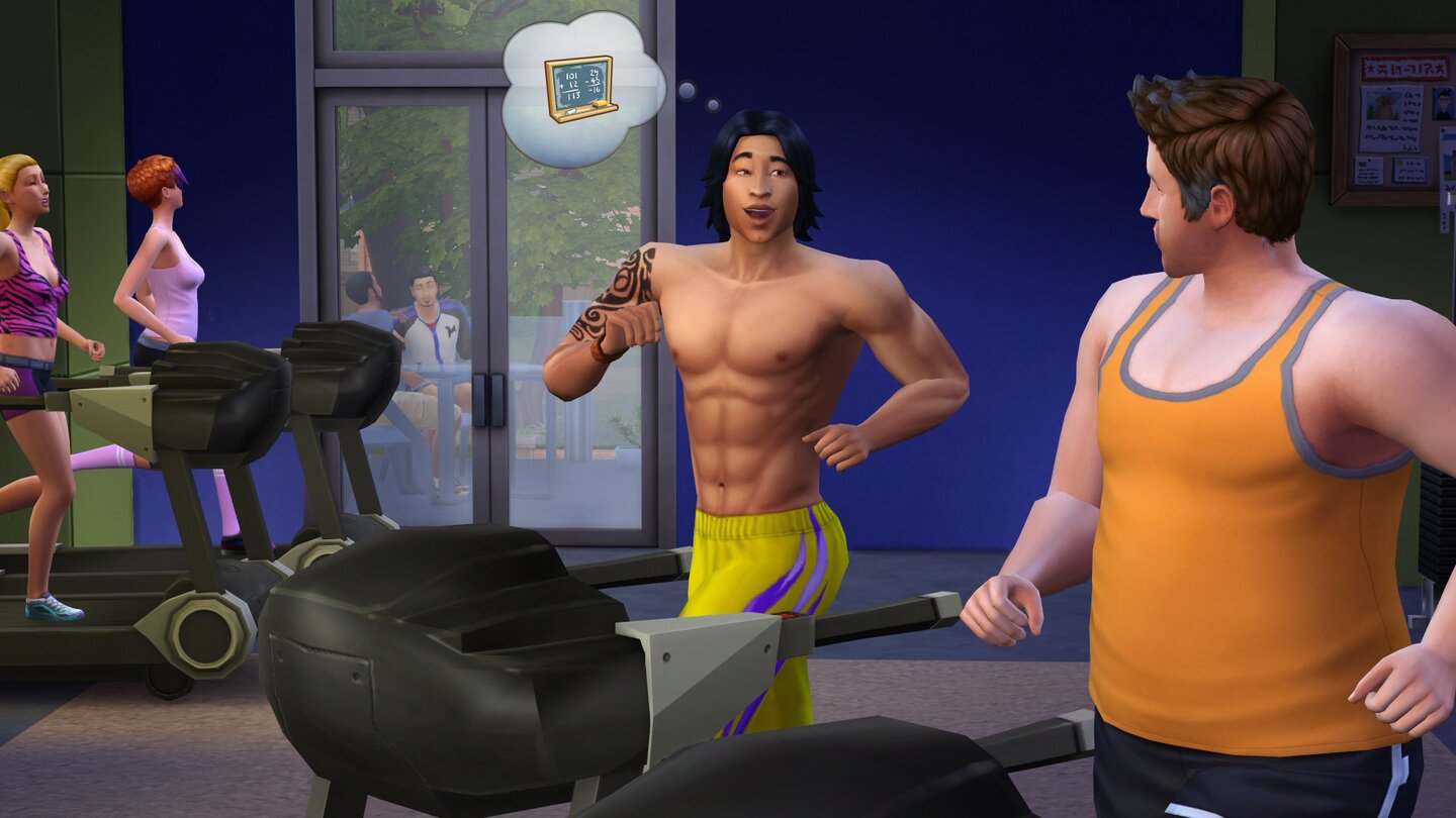 Die Sims 4Zu manchen Ergebnissen gelangen wir über verschiedene Pfade: energiegeladene Sims trainieren genauso hart wie andere, die vor Wut kochen.