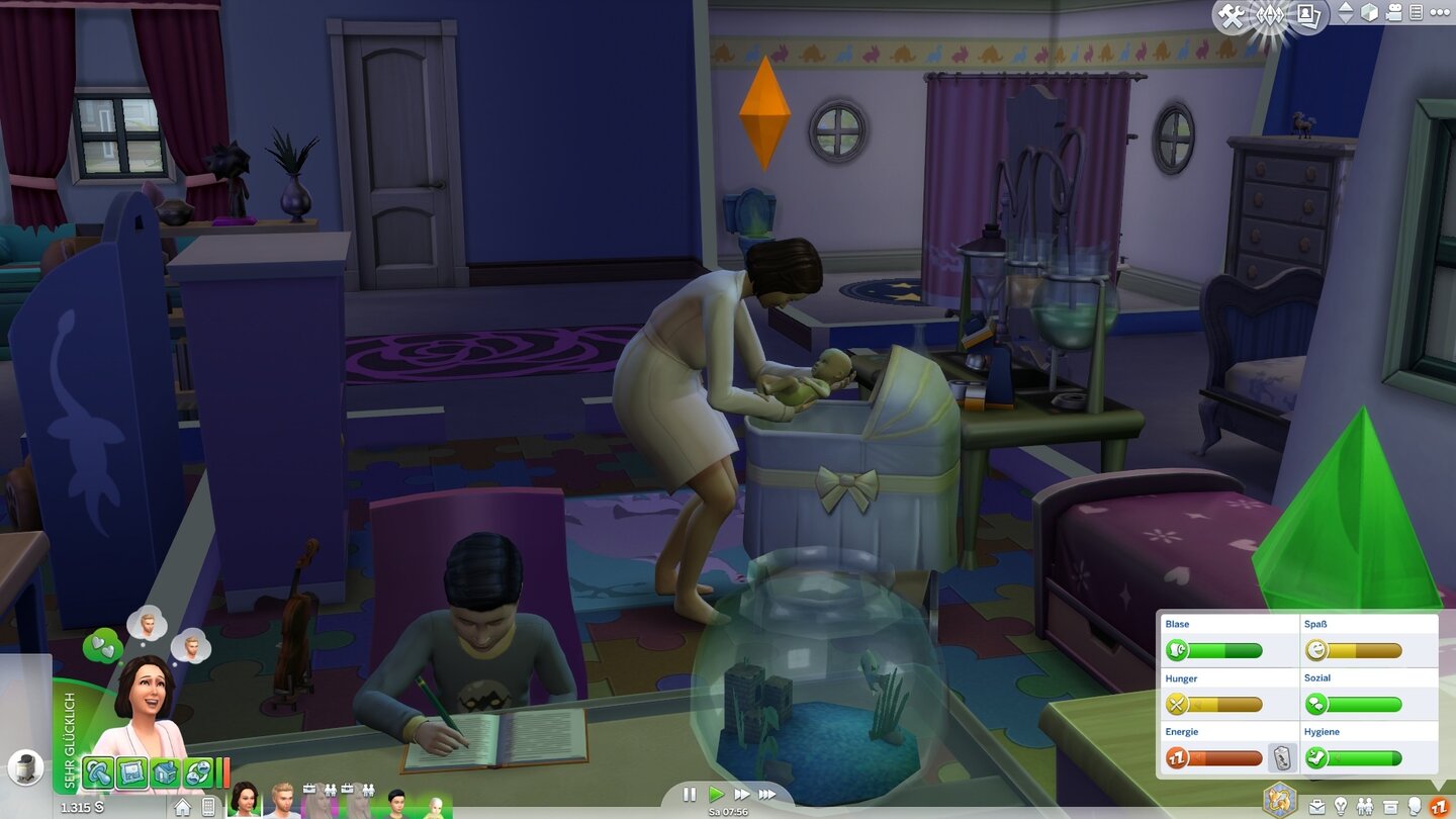 Die Sims 4Vorne Schulkind, hinten Baby: Dazwischen gibt’s keine Entwicklungsstufe mehr.