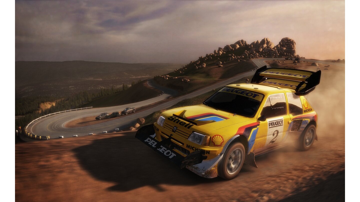 Dirt RallyScreenshots von der Hillclimb-Strecke »Pikes Peak«