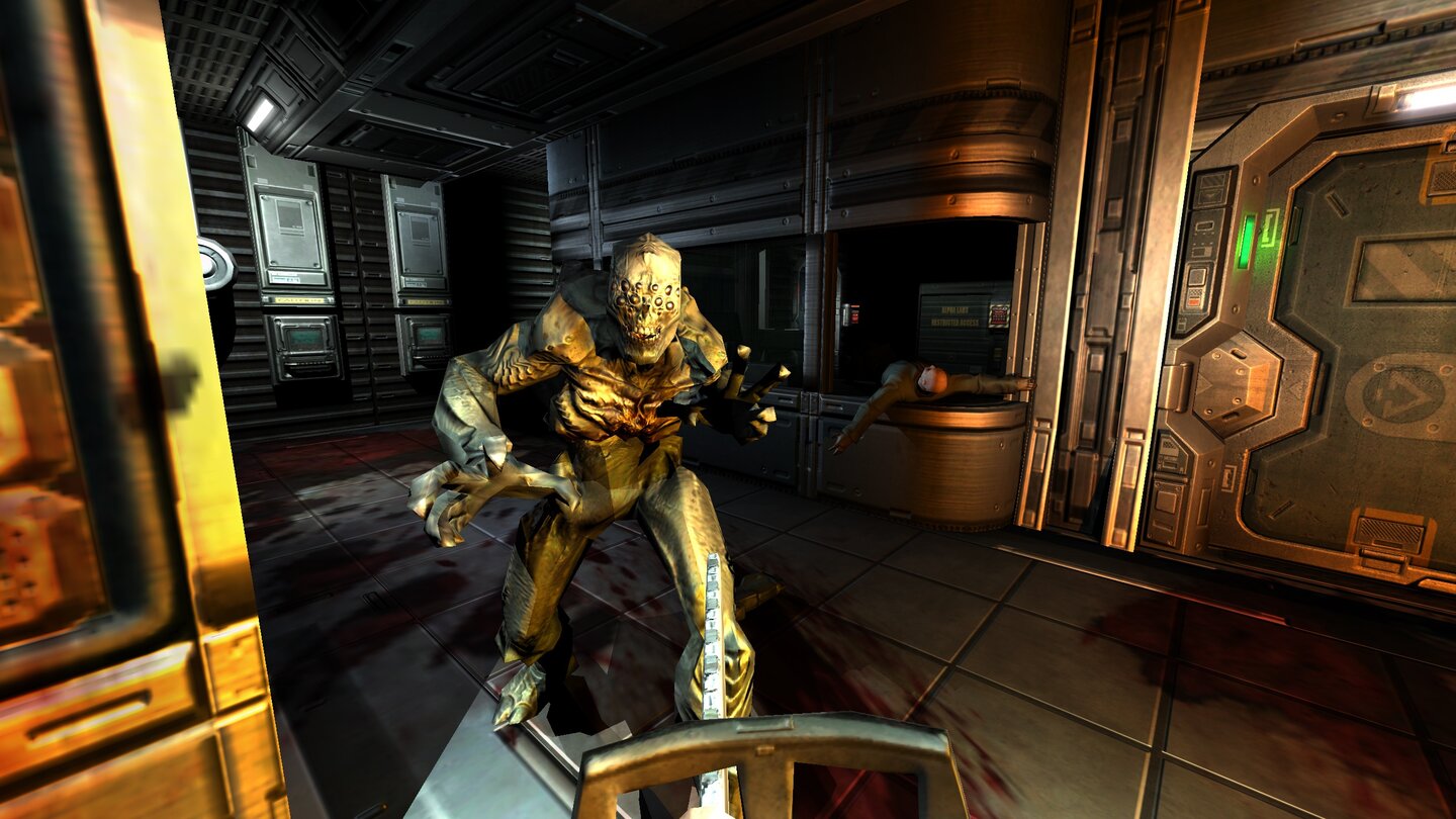 Doom 3 BFG EditionFür die Neuauflage wird die Grafik überarbeitet, 3D-Support eingebaut und das Spiel mit 5.1-Surround-Sound unterlegt.