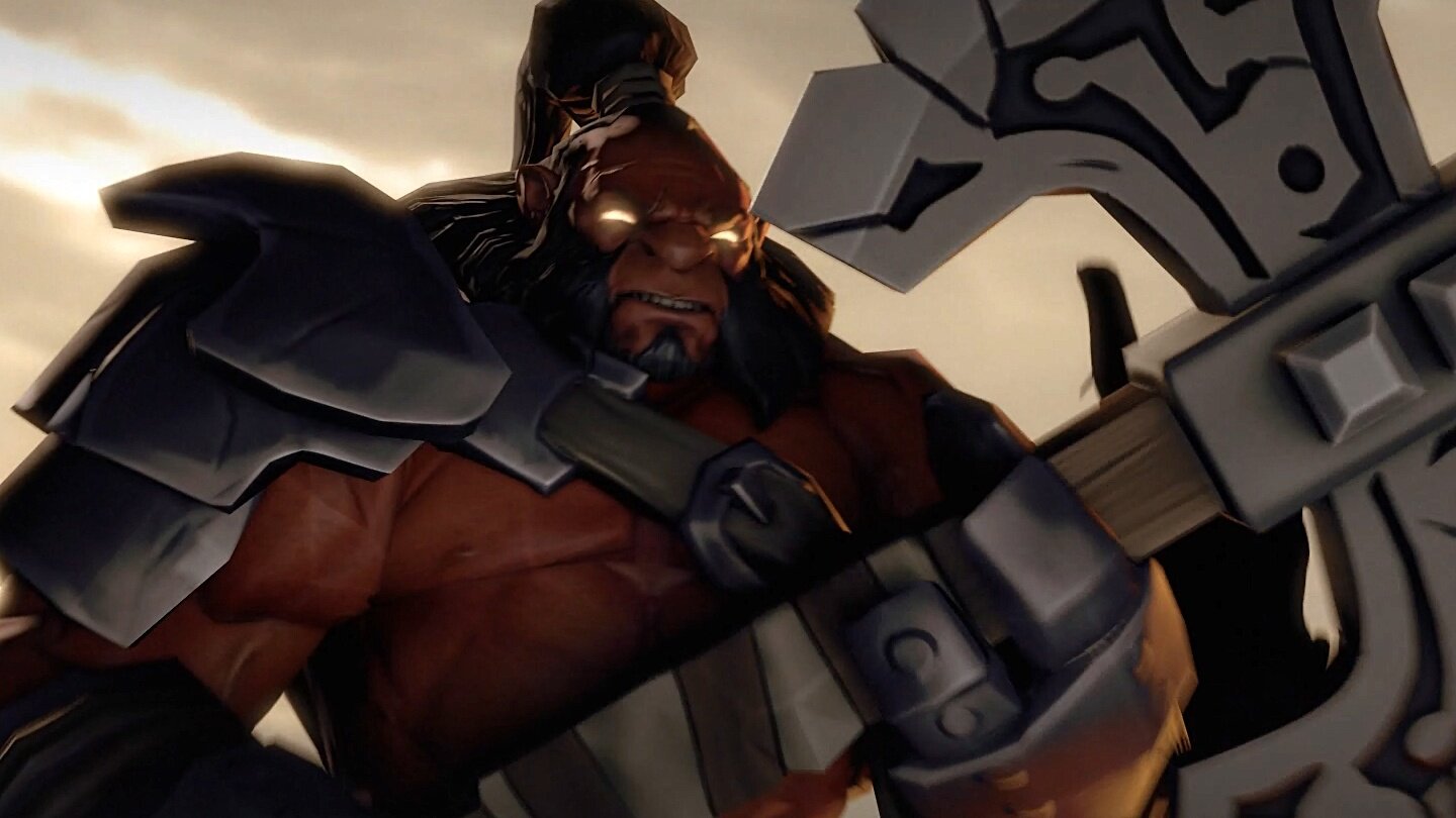 Dota 2 - Die Helden aus dem Gamescom-Trailer Mogul Khan (Axe) zeigt im Trailer seine namensgebende Axt.