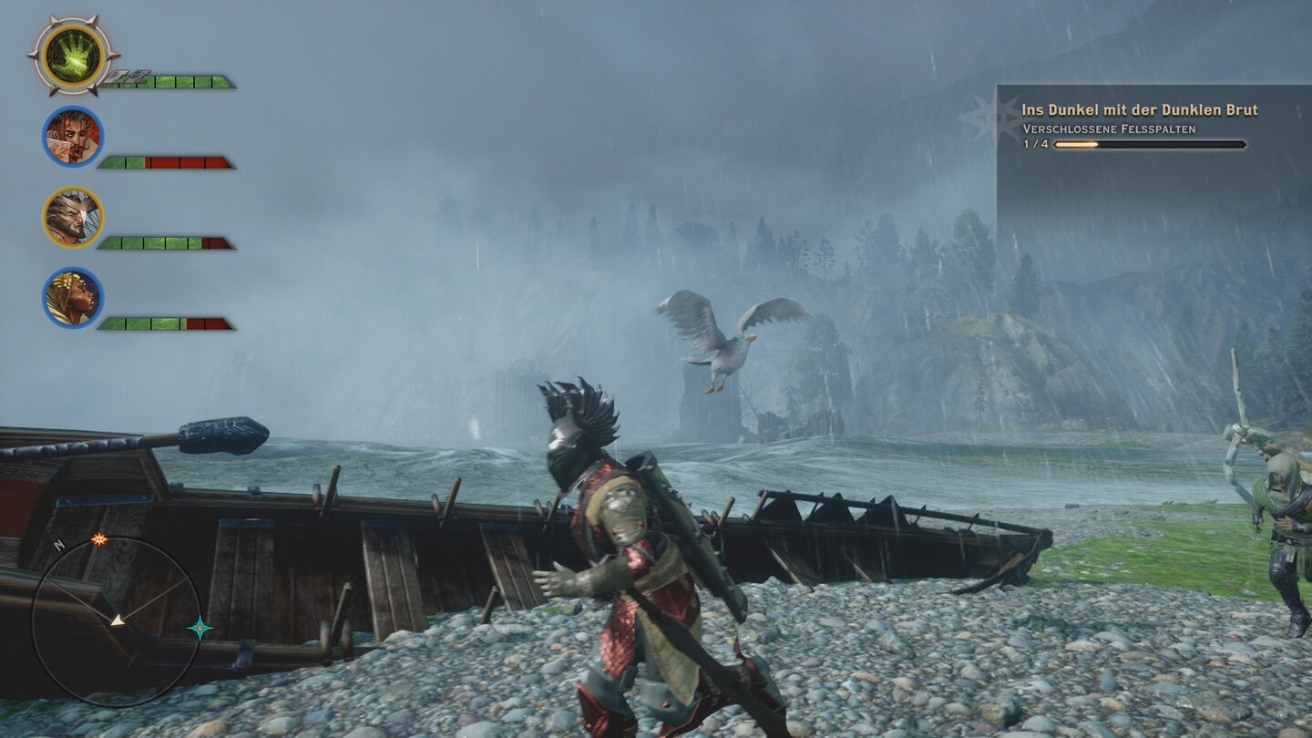 Dragon Age: Inquisition (Xbox One)So muss ein Next-Gen-Rollenspiel aussehen! Regen, Wellen – sogar die Möwe ist toll animiert.