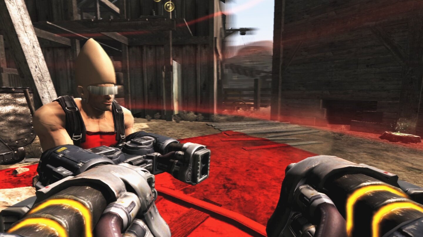 Duke Nukem Forever - MultiplayerAlberne Verkleidungen wie die Conehead-Stirn oder die SciFi-Sonnenbrille erspielen wir über Levelaufstiege.