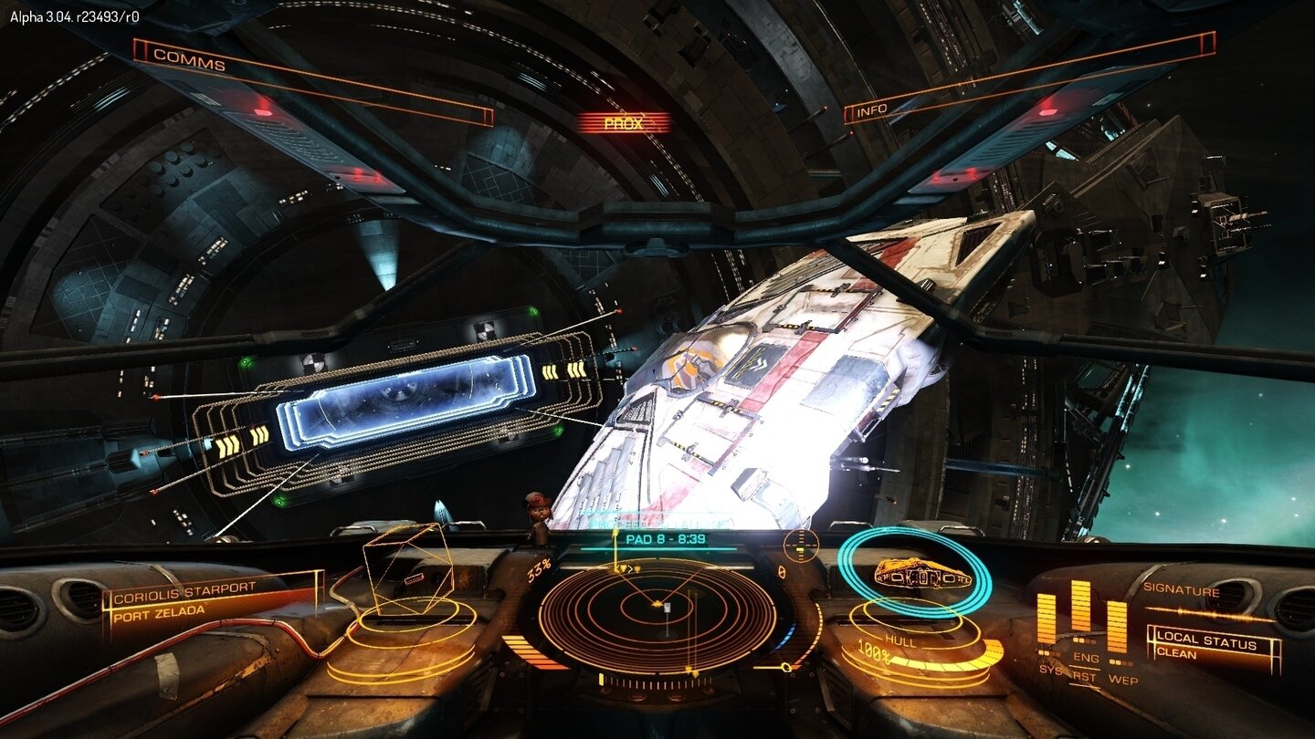 Elite: Dangerous - Beta-ScreenshotsDas ist er schon wieder: Kollege Schneider blockiert die Einflugschneise. Typisch.