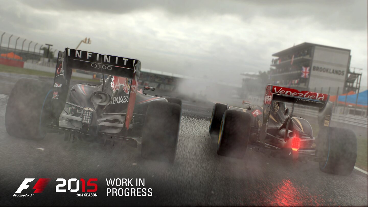 F1 2015Das neue Handlingmodell sorgt auch dafür, dass sich der Asphalt bei unterschiedlichen Wetterbedingungen anders »anfühlt«.