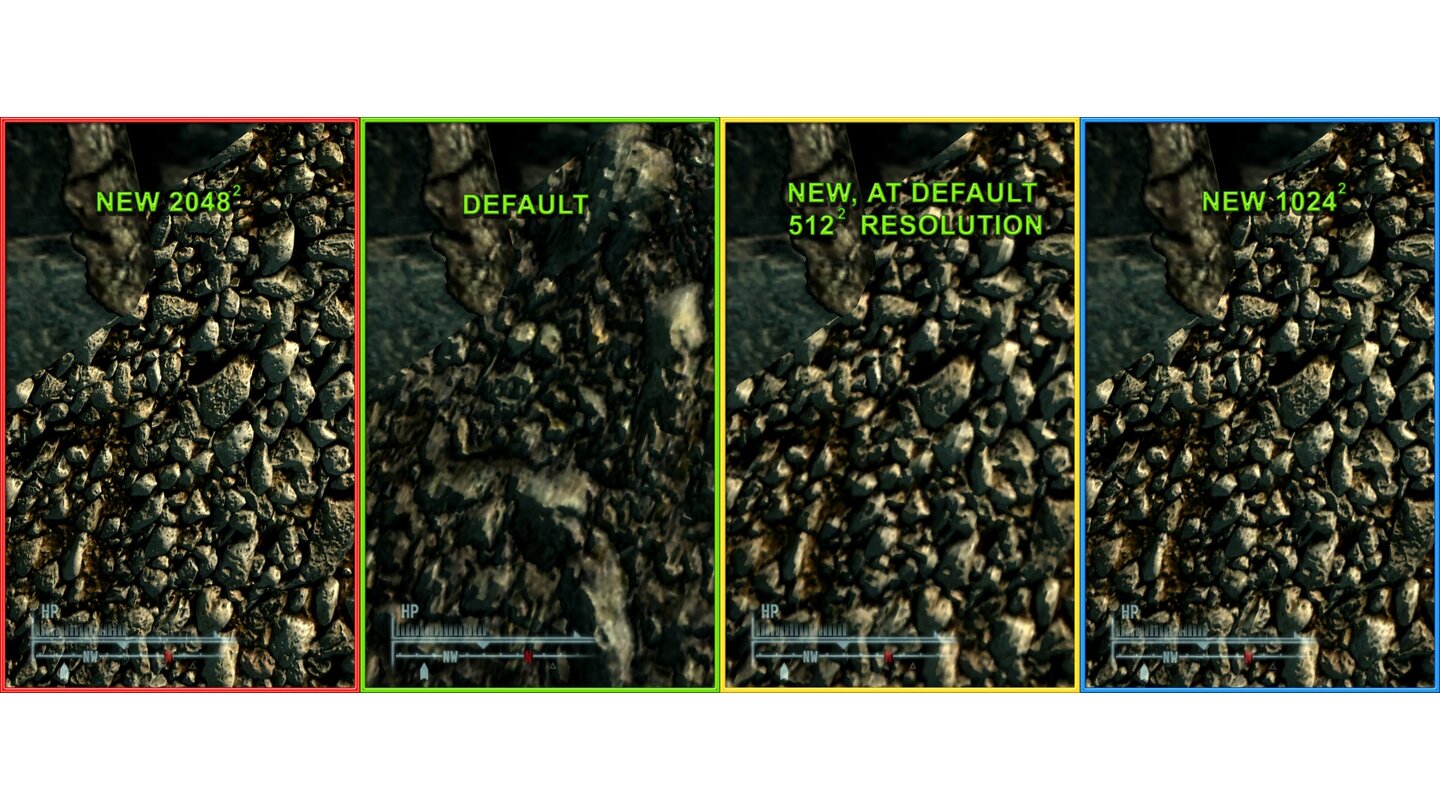 Fallout 3 - Vergleichsbilder für die Grafikmodifikationen und High-Definition-Packs