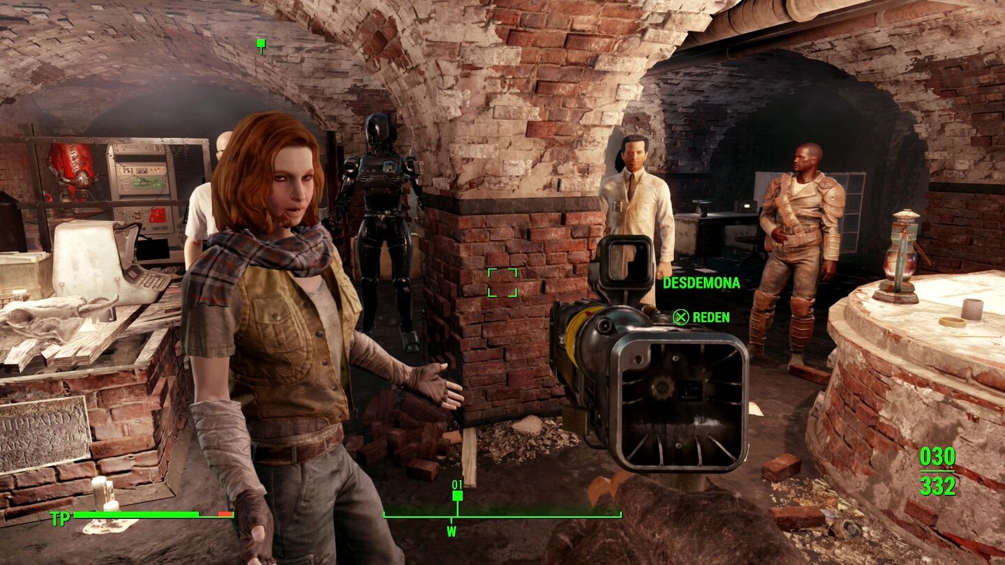 Fallout 4 (PS4)Die Mitglieder der Railroad unterstützen Maschinenmenschen bei der Flucht.