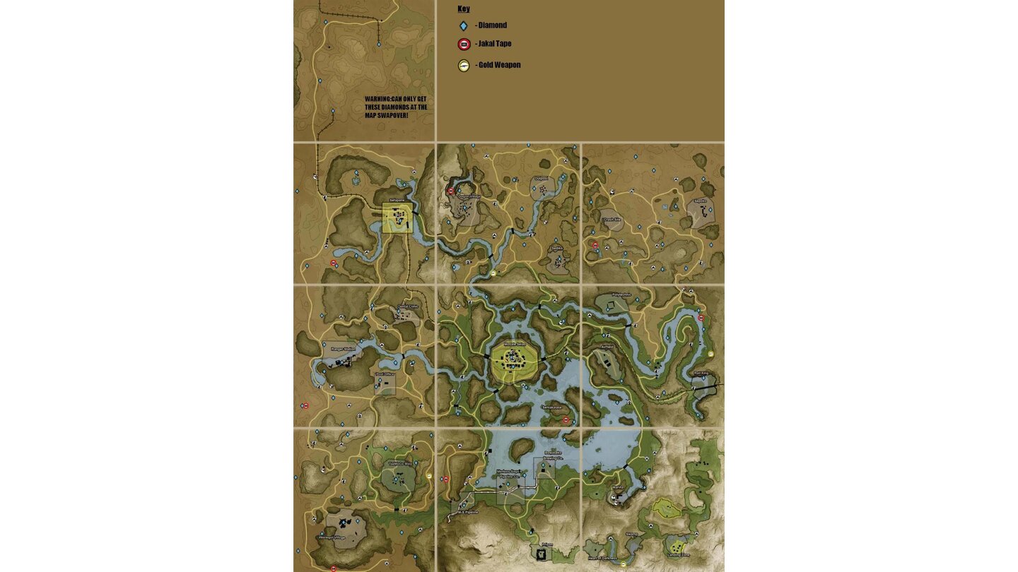 Far Cry 2 - Komplette Karte Bowa-Seko (Südgebiet)