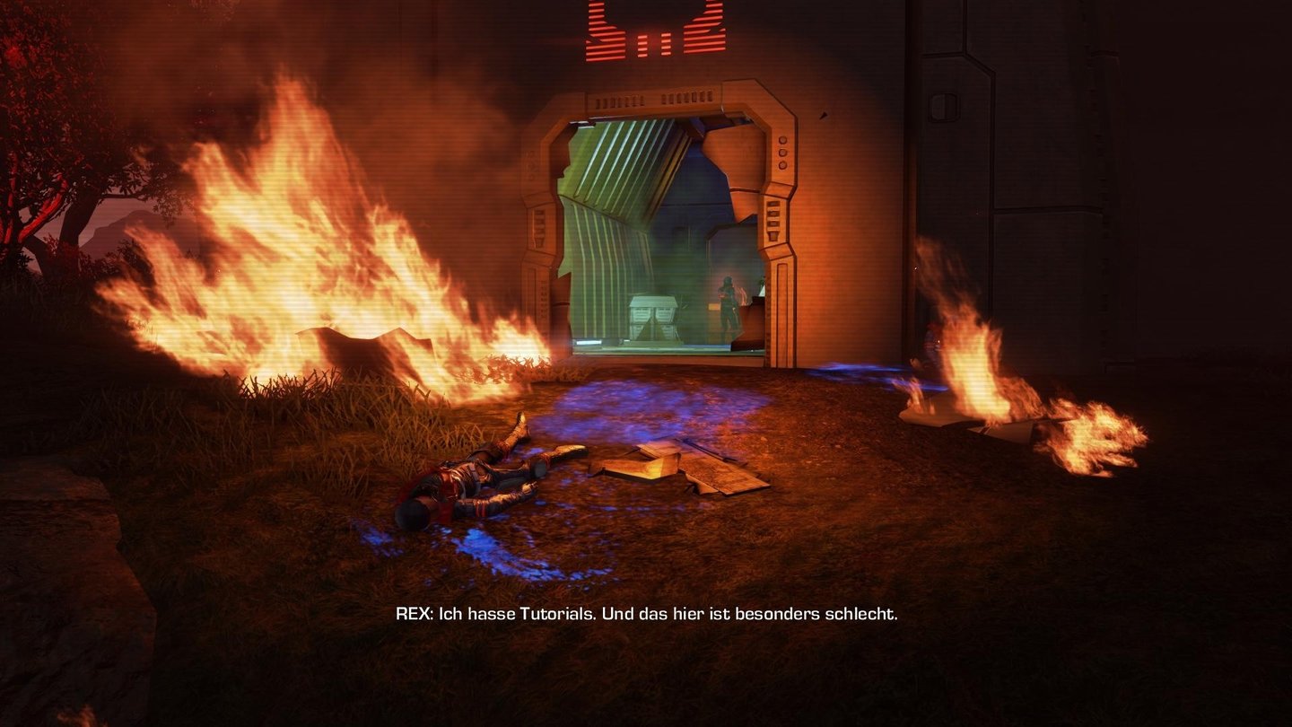 Far Cry 3: Blood DragonZu Beginn des Spiels werden wir mit einem der dümmsten Tutorials aller Zeiten unterhalten.