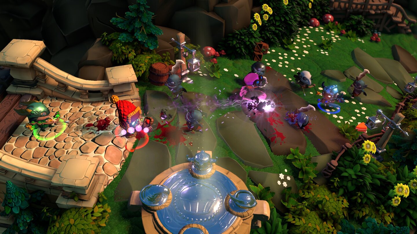 Fat Princess Adventures
Links im Bild sehen wir einen Ranger und einen Magier - die zwei Fernkampfklassen im Spiel.