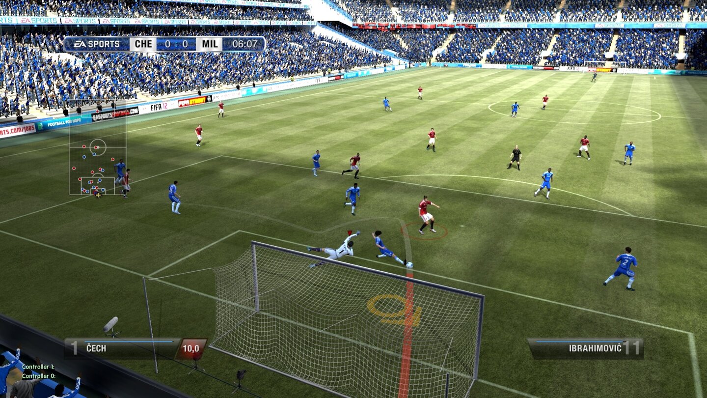 FIFA 12Die Matches dürfen wir nun auch aus Torhütersicht erleben.