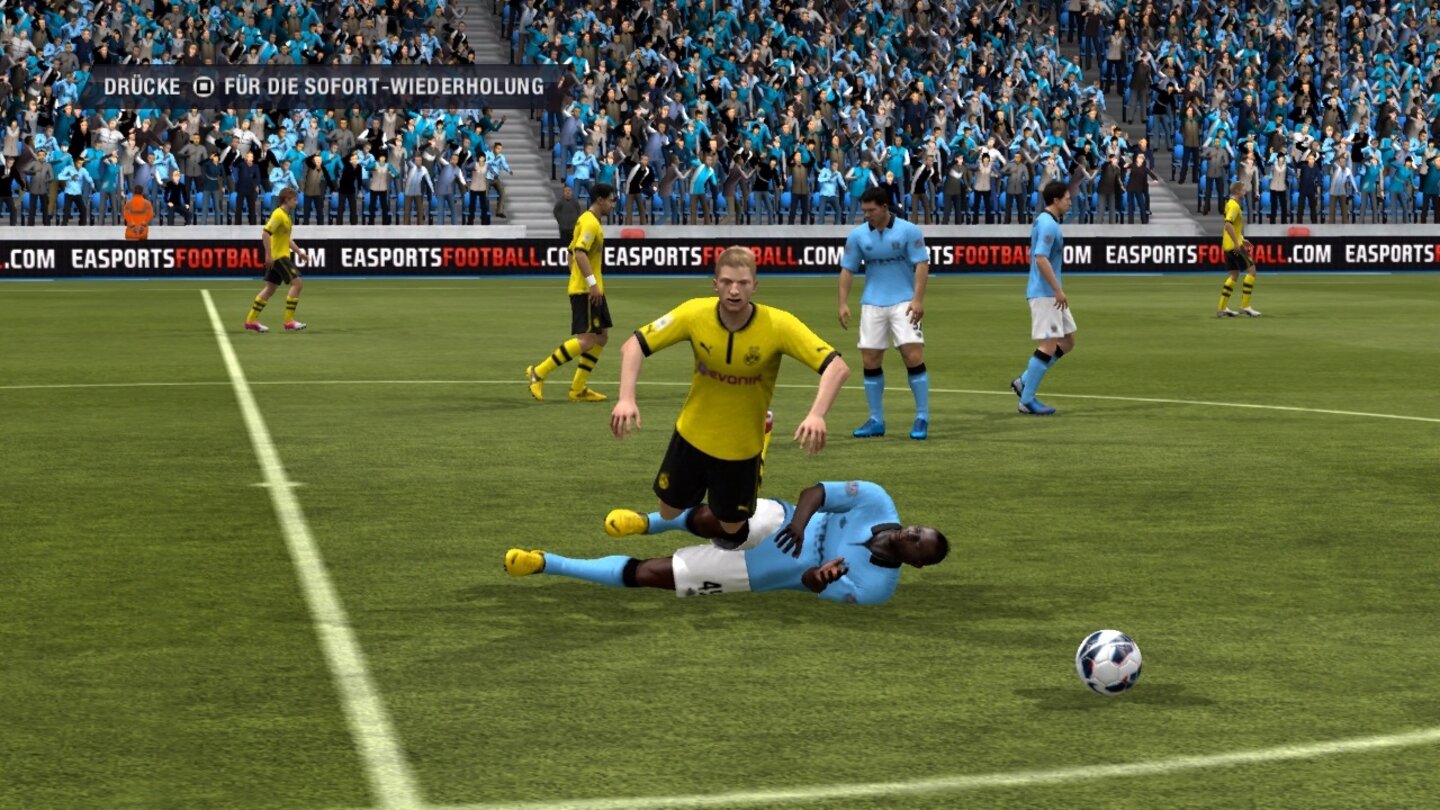 Fifa 13Auch in FIFA 13 dabei: die »Player Impact Engine« sorgt für die nötige Prise Härte im Spiel.