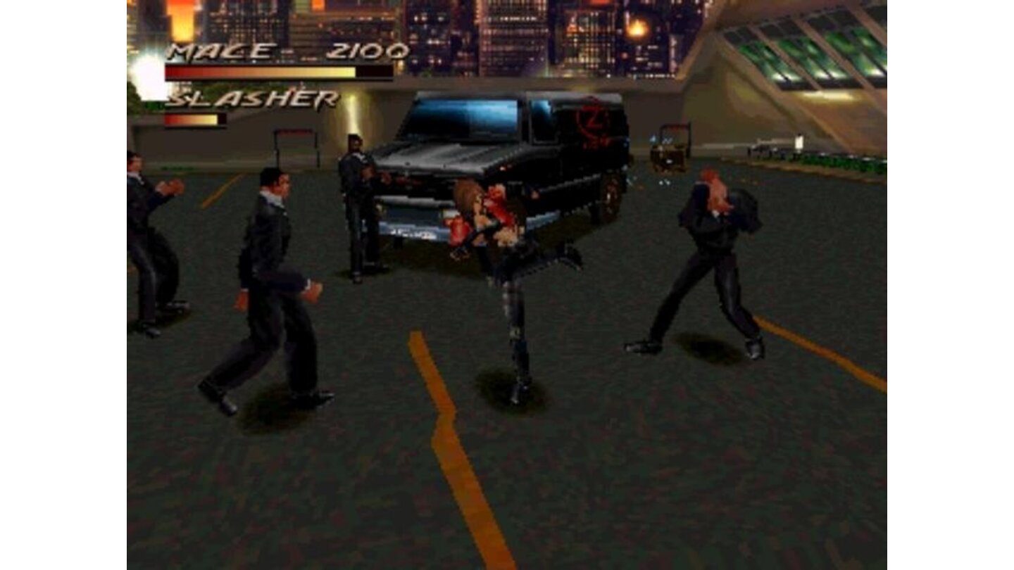 Classic beat'em'up gameplay. One against many...except their stupid and usually follow Hollywood bad guy rules about attacking one at a time.