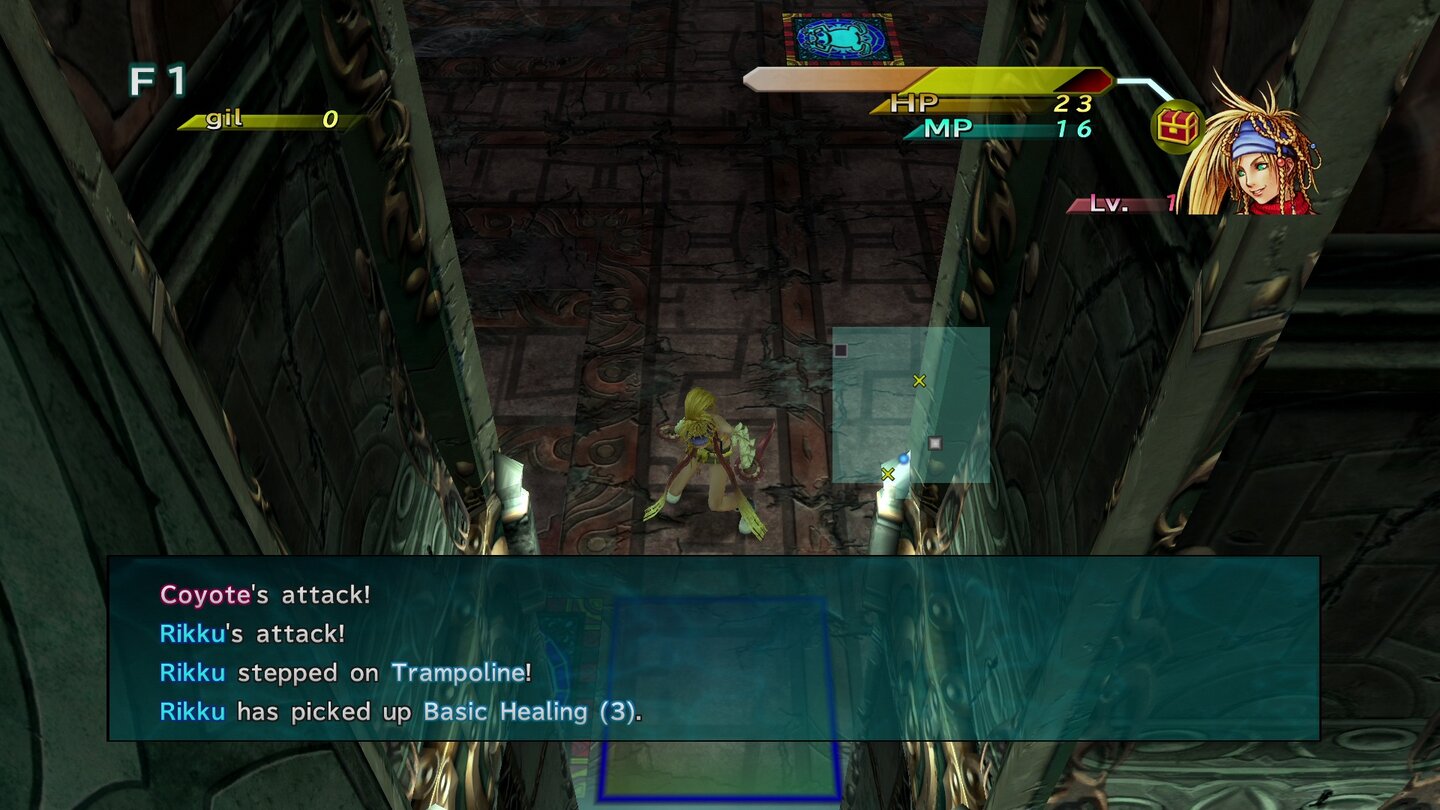 Final Fantasy X-2 HDDie Spielmechanik unterscheidet sich in The Last Mission stark vom Rest des Spiels und orientiert sich an klassischen Rogue-Spielen.