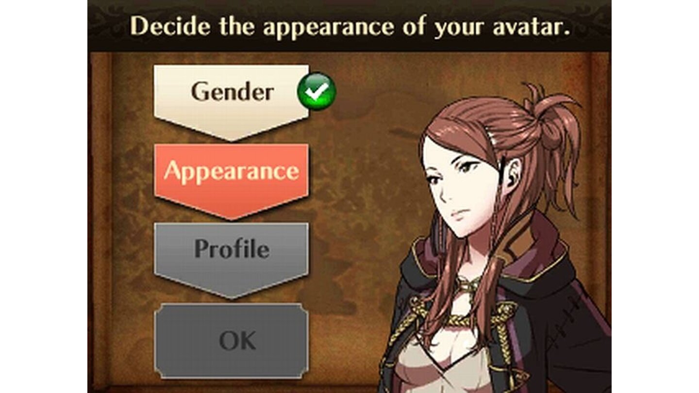 Fire Emblem: AwakeningNeu für Fire-Emblem: Wir dürfen uns einen relativ detaillierten Avatar gestalten und sogar das Geschlecht bestimmen.