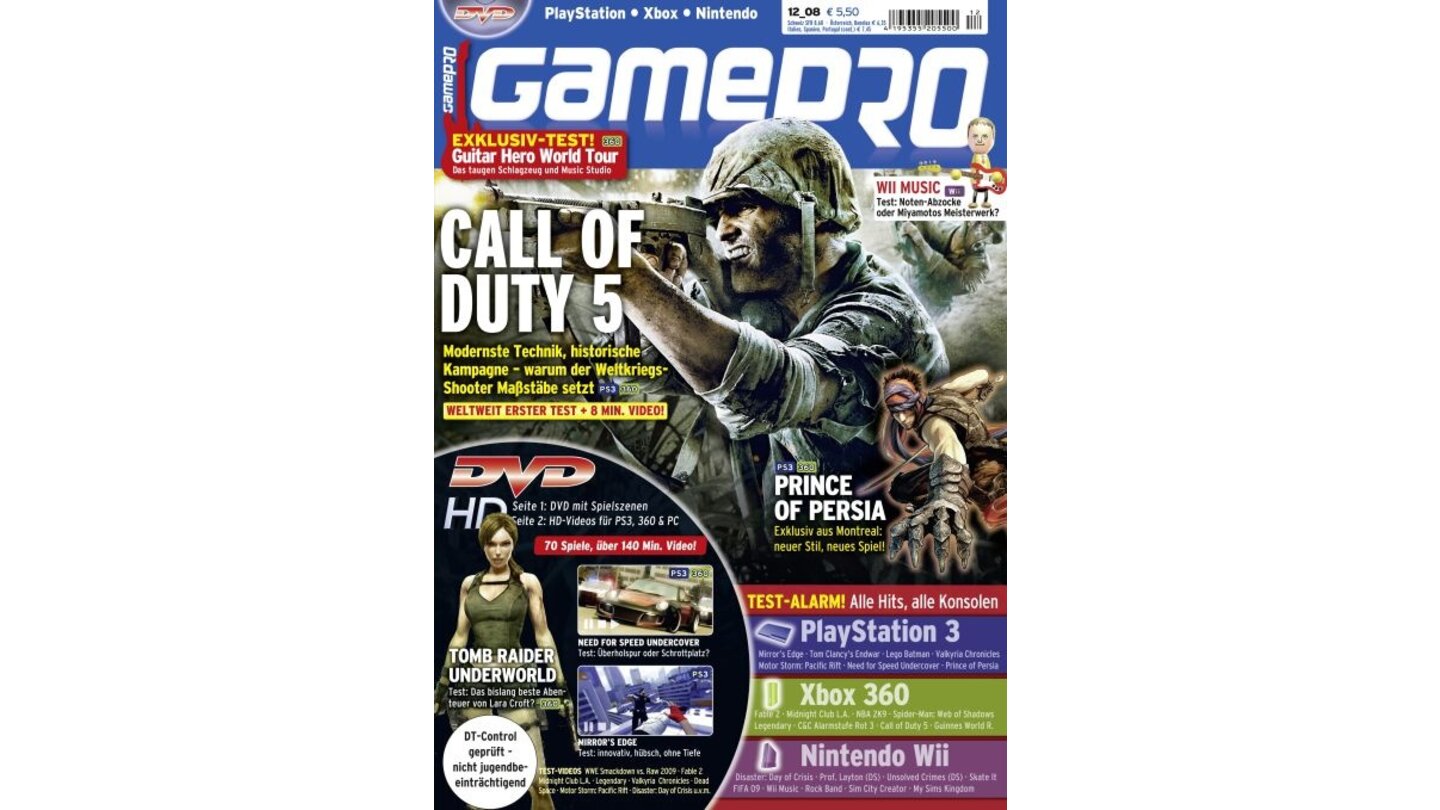 GamePro 12/2008mit Call of Duty: World at War-Titelstory und Tests zu Mirror's Edge, Dead Space und Fable 2. Außerdem: Previews zu Prince of Persia, Fallout 3 und The Last Remnant.