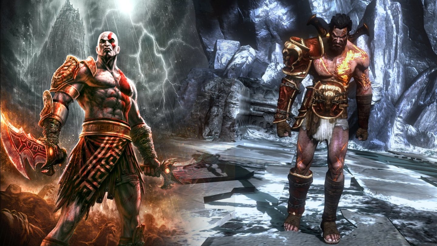 God of War – Kratos und DeimosAufgewachsen sind die beiden Söhne Zeus gemeinsam in Sparta. Eine größere Rolle spielt Deimos im Handheld-Serienteil, God of War: Ghost of Sparta. Zu Ehren seines Bruders trägt Kratos das rote Tattoo, das seinen Körper schmückt.