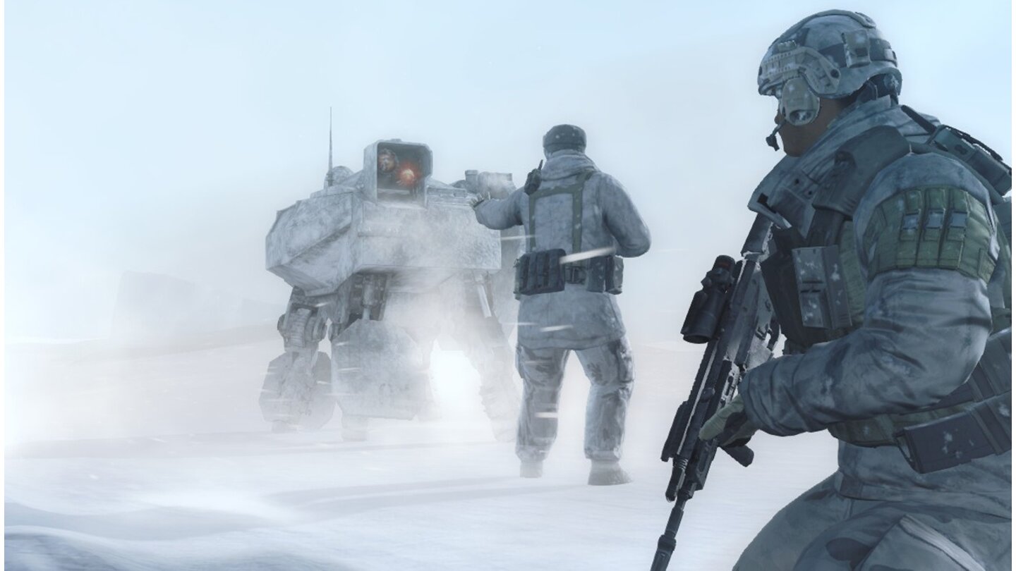 Ghost Recon: Future SoldierDie Ghosts kommen rum, können sich aber auch im Schneesturm auf ihre moderne Technik verlassen.