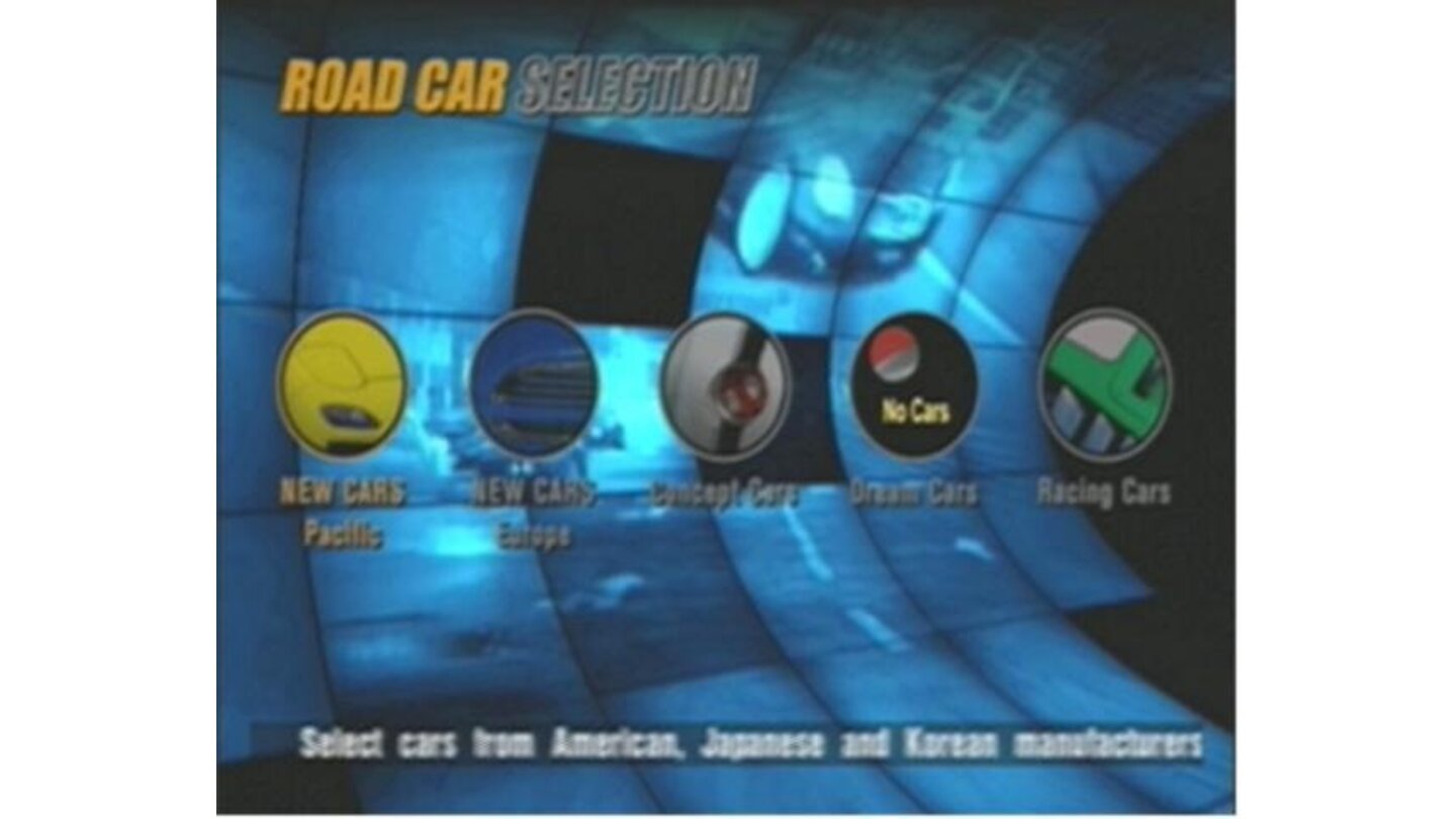 Road Car Selection Screen