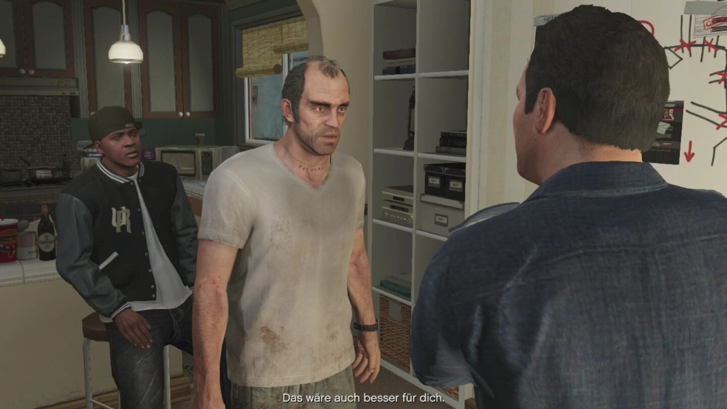 Grand Theft Auto 5Kann man diesem durchgeknallten Irren trauen? Trevor ist eine tickende Zeitbombe, doch ihn und Michael verbindet eine alte Freundschaft.