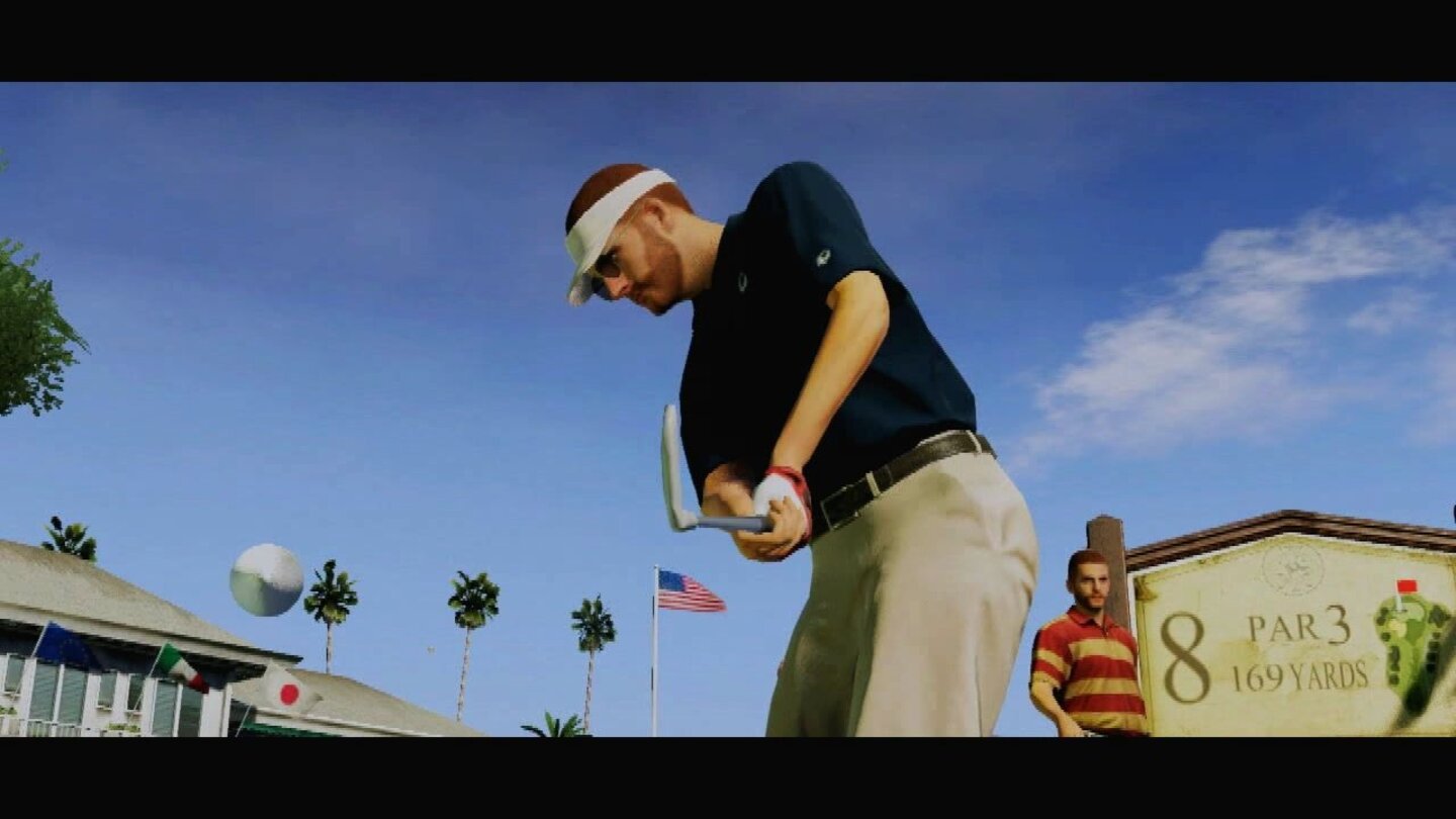 GTA 5 – Trailer-AnalyseDort wird bei schönstem Sonnenschein der Golfschläger geschwungen. Das ging in Grand Theft Auto 4: The Ballad of Gay Tony schon als Minispiel.