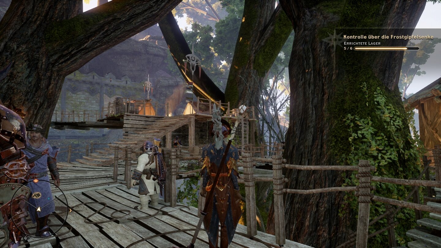 Dragon Age: Inquisition - DLC »Hakkons Fänge«In den Waldbezirken schlägt die Inquisition ihre Lager als Baumhäuser auf.