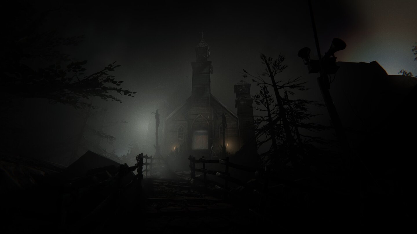 Outlast 2In der dunklen Umgebung gibt es nur wenige herausstechende Orte wie die Kapelle, die uns Schutz spenden soll