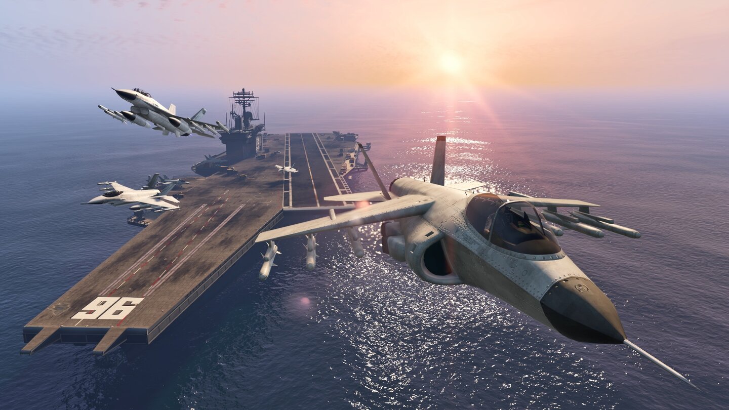 GTA Online - HeistsDer Hydra-Jet ist ein Senkrechtstarter und kommt daher auch mit kurzen Start-und-Landebahnen zurecht.