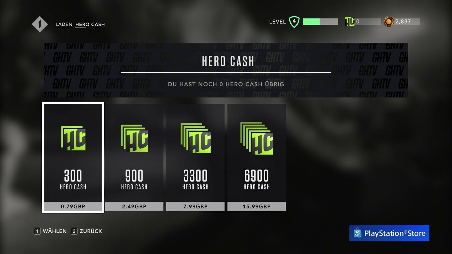 Guitar Hero LiveMit Echtgeld kauft man sogenanntes Hero Cash und investiert dieses, wenn einem die Ingame-Währung ausgeht – eine schlichtweg unnötige Idee von Activision.