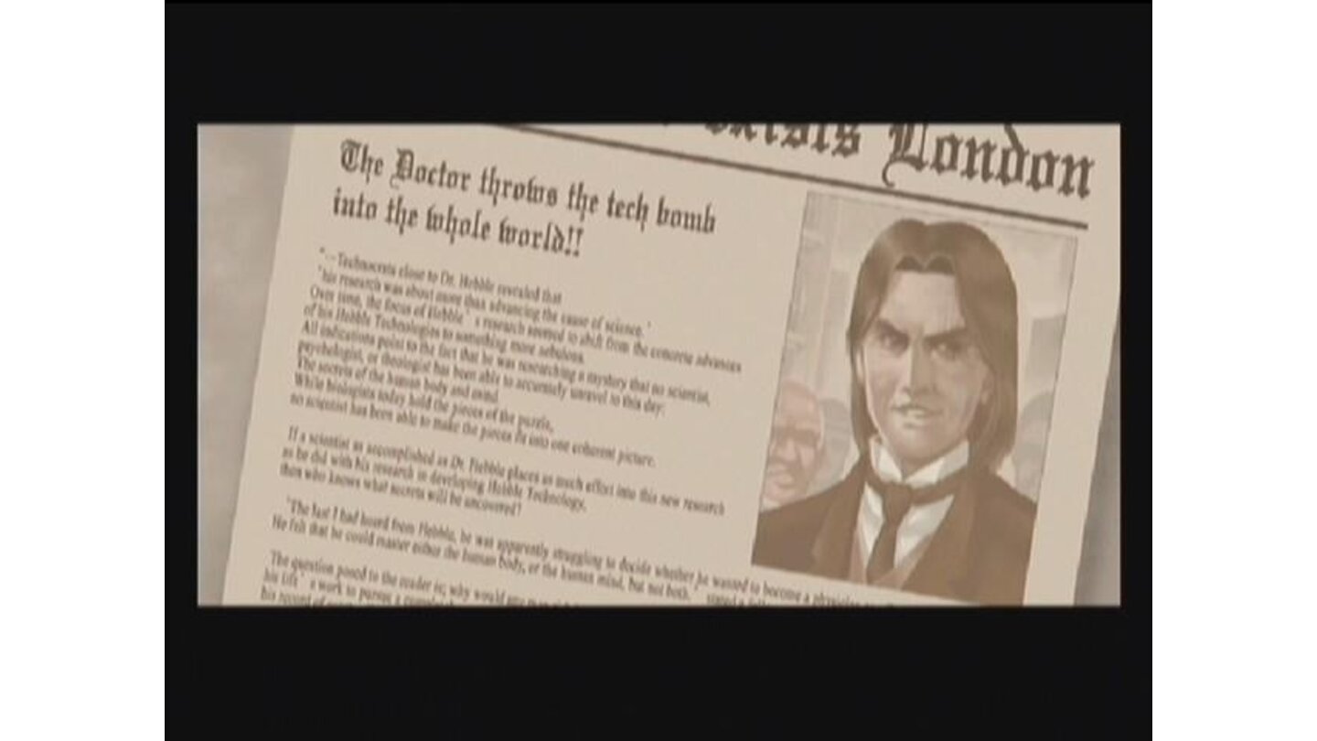 Newspaper clip from the opening cinematic