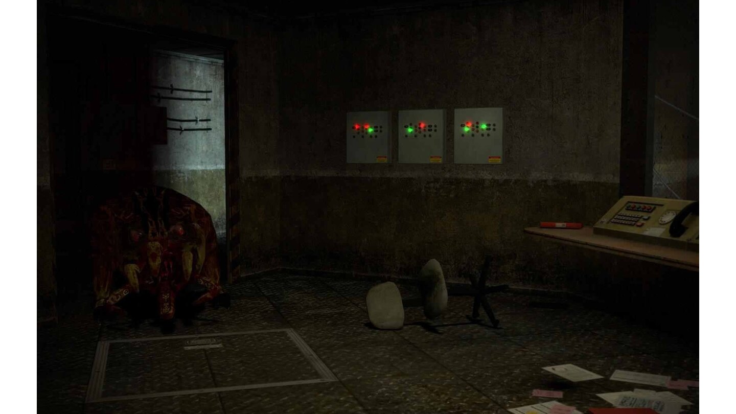 Black MesaDie Dunkelheit begleitet uns vor allem in den ersten Spielstunden ständig - die Aliens spüren uns natürlich trotzdem zielsicher auf.