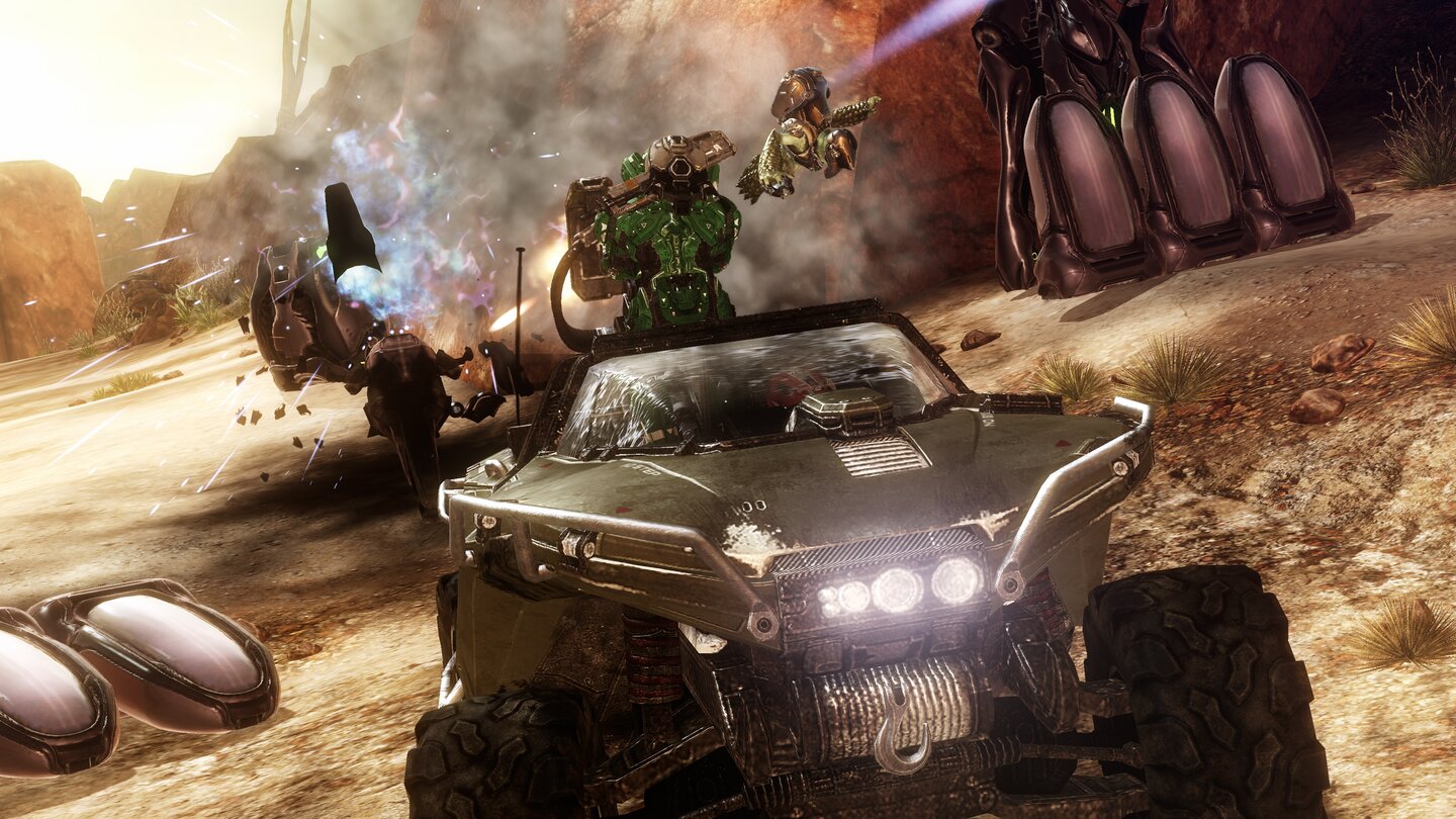 Halo 4- Screenshots zum Koop-Modus »Spartan Ops«Bilder aus der Mission 1.01 namens »Land Grab«.