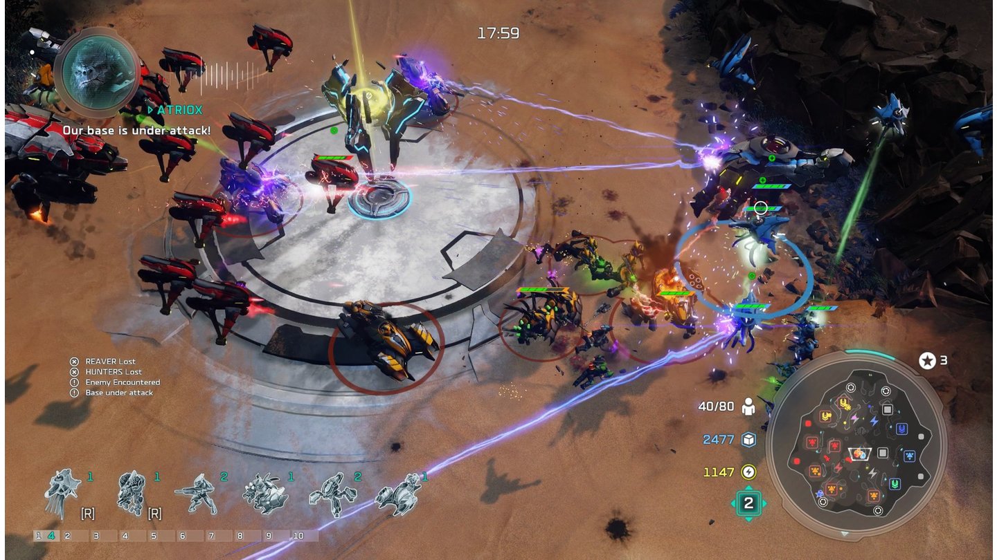 Halo Wars 2Mapcontrol ist König: Mit unserem Teamkollegen erobern wir einen Generator.