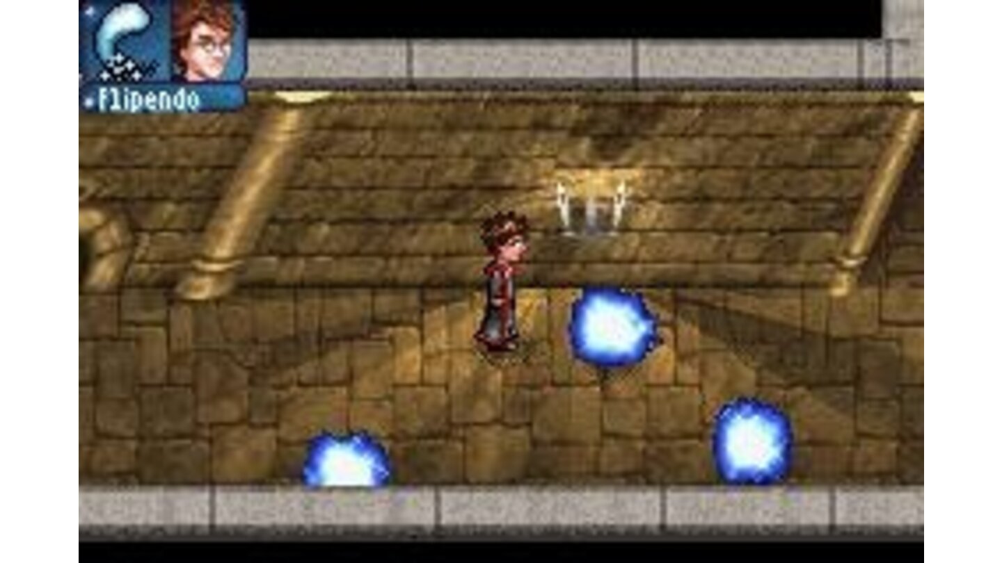 Enemies are shown as blue shades. With the right spell you are able to see them in their true form.