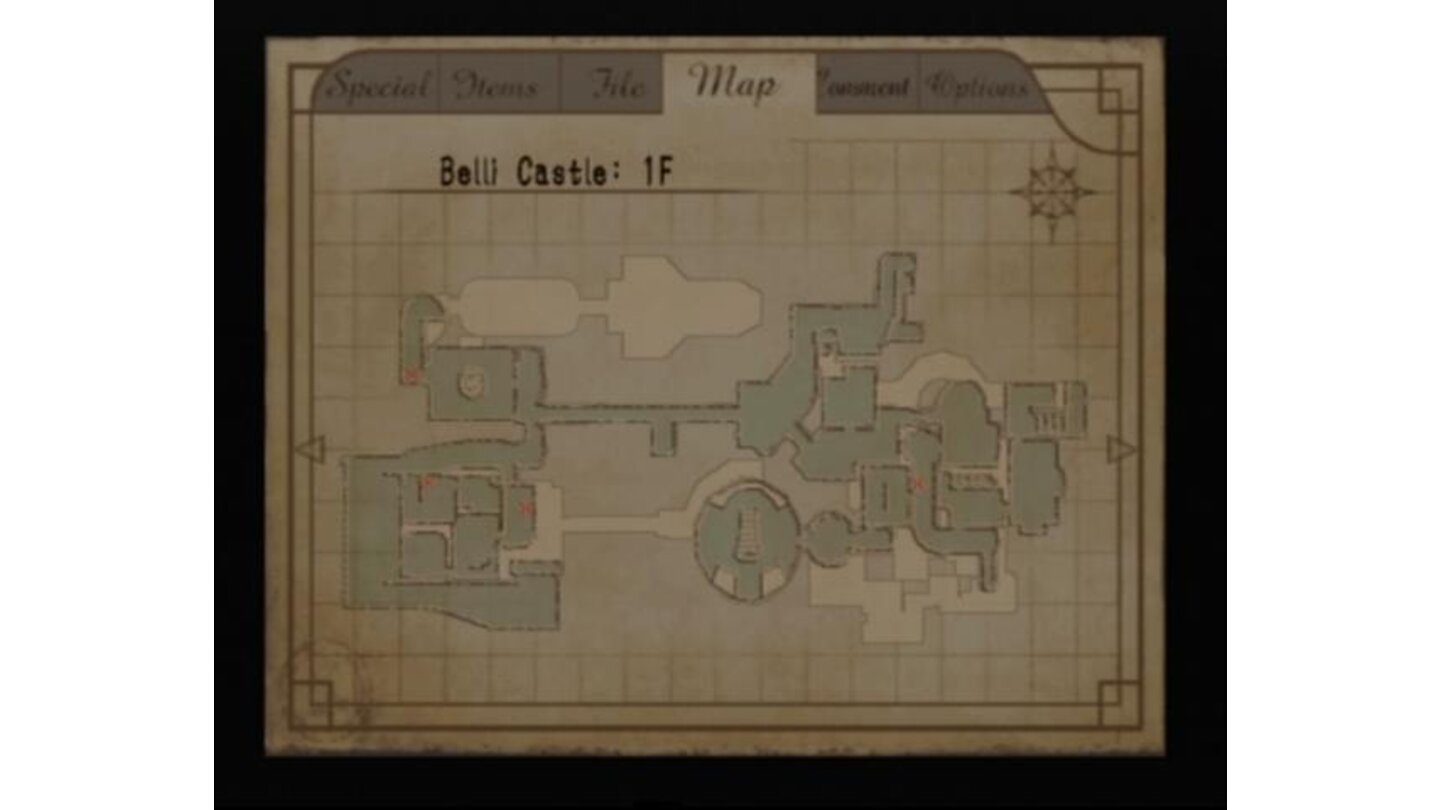 Sketch map of the Belli Castle... may prove useful if only to see where save points are