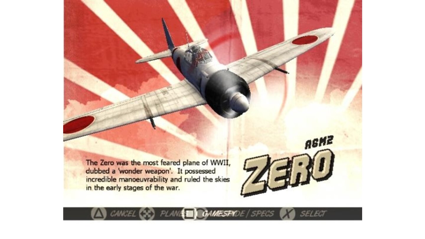 Plane select - A6M2 Zero 'Zeke'