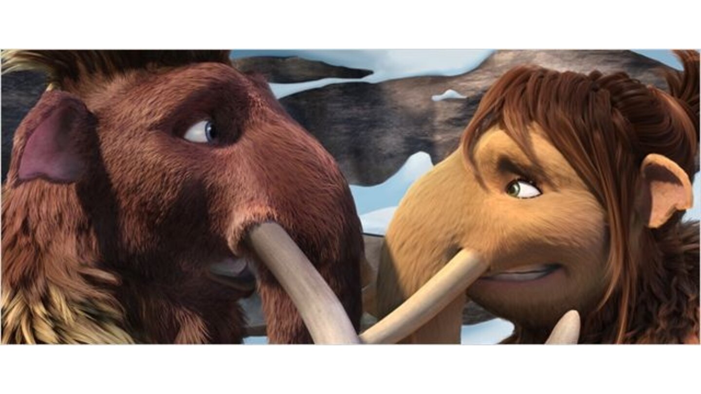 Ice Age 4: Voll verschobenMannys Tochter Peaches hat indes nur Augen für Mammut-Kumpel Ethan.