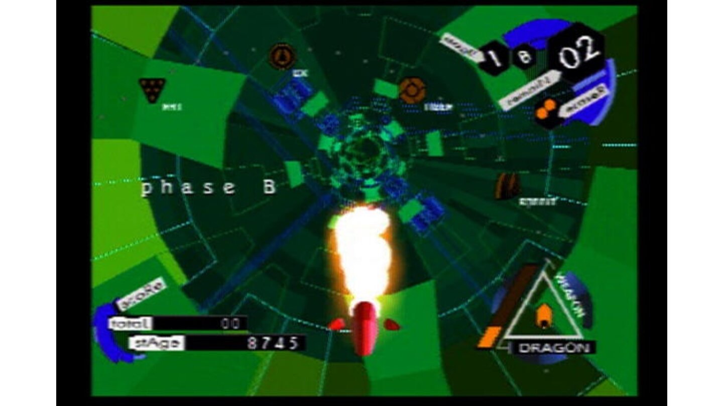 Player as the Dragon avatar. The flame consumes enemy fire.