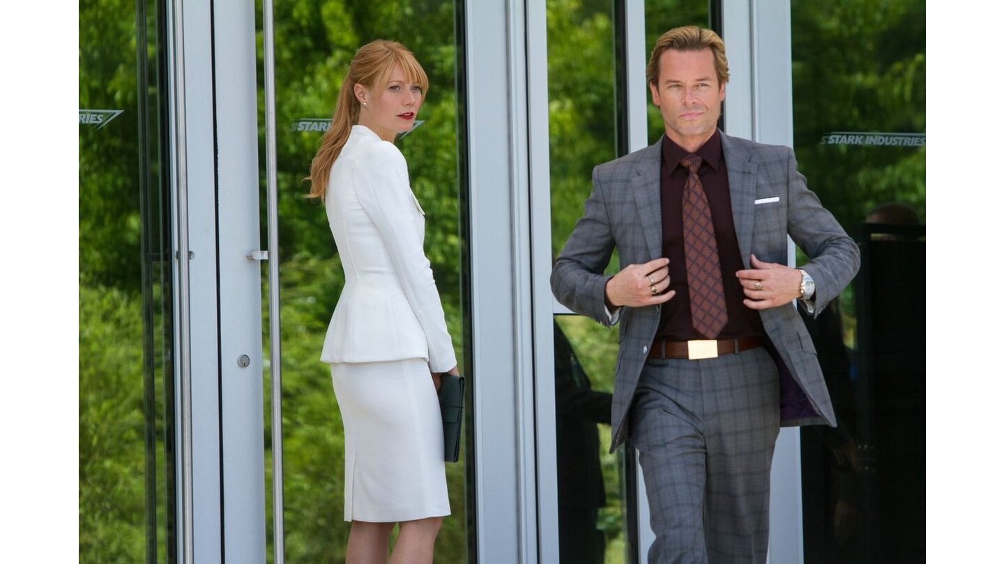 Iron Man 3Der Bösewicht Aldrich Killian (Guy Pearce) und Pepper Potts (Gwyneth Paltrow) kennen sich.