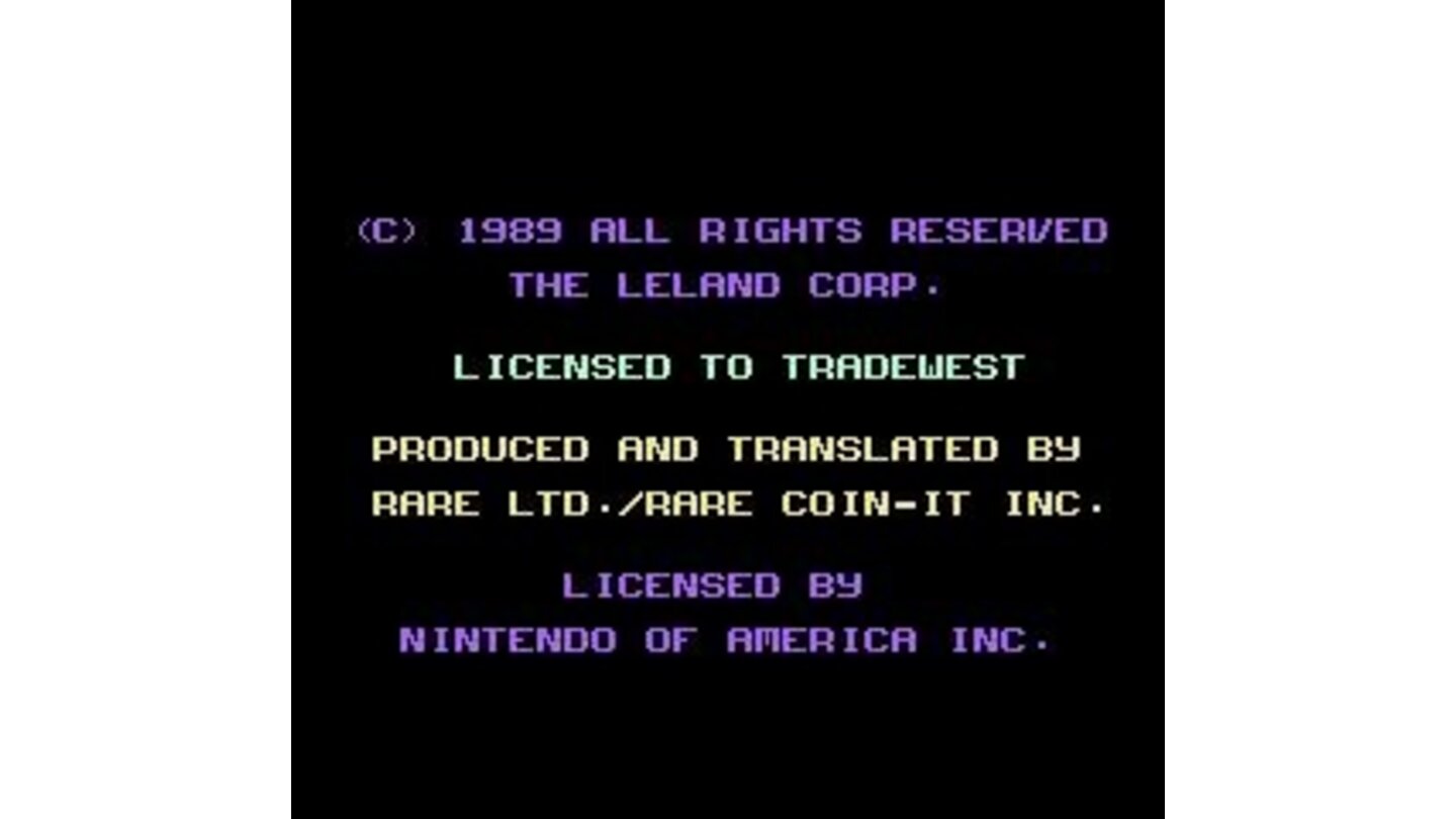 The game's opening information