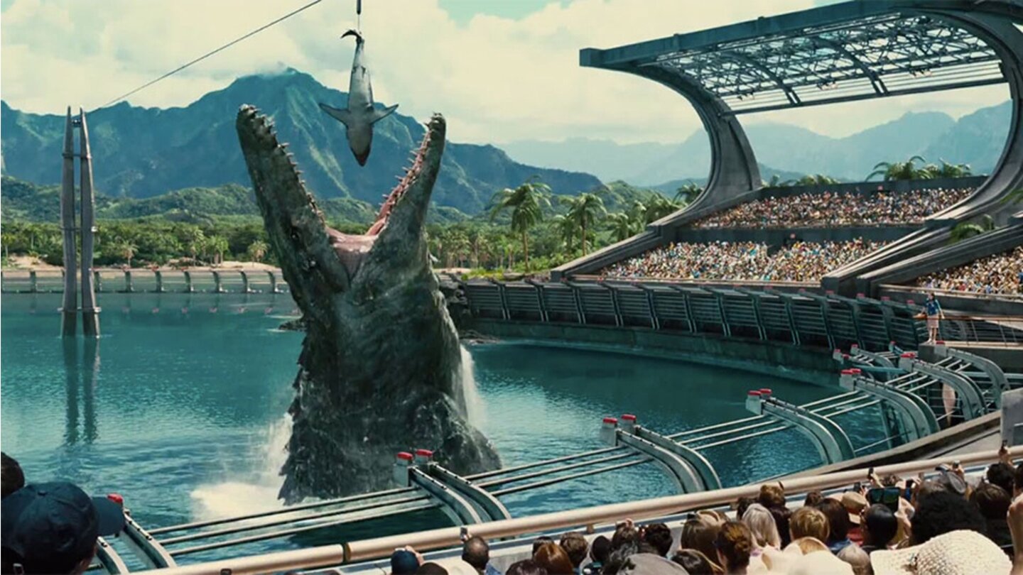 Platz 5: Jurassic World (2015)
1,670 Milliarden US-Dollar Einspielergebnis weltweit
Nach Steven Spielbergs Jurassic Park setzt die Handlung 22 Jahre später ein: Inzwischen ist die Insel Isla Nublar zu einem riesigen Vergnügungspark geworden und lockt zahlreiche Besucher an. Doch als die riesige Kreatur Indominus Rex als größte Dino-Attraktion ausbricht, wird sie zur größten Bedrohung.