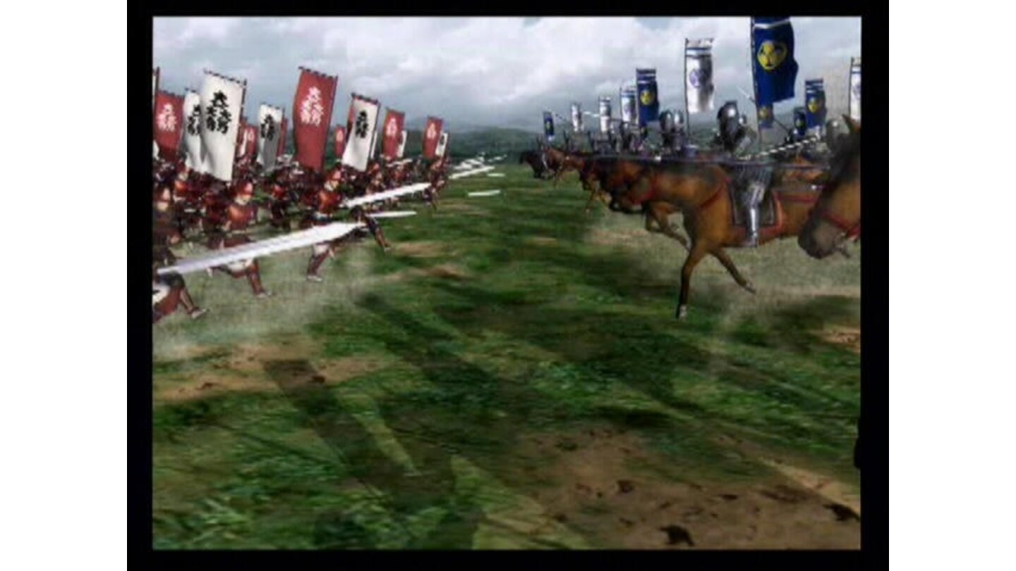 Not something to be in the middle of. Cavalry prepare to collide with an advancing line of spearmen.