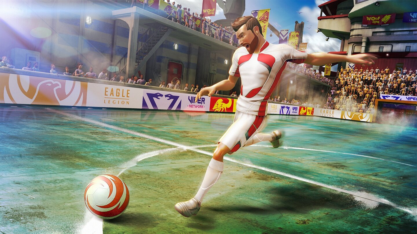 Kinect Sports RivalsDie Fußball-Disziplin ist im Vergleich zum echten Sport ziemlich abgespeckt.