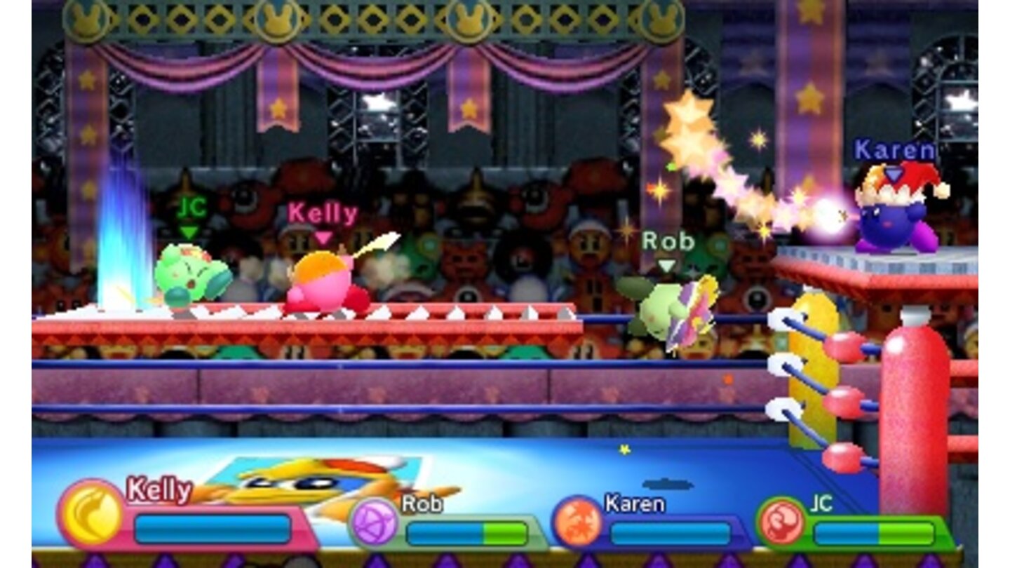 Kirby Triple DeluxeDie Kämpfe in der Arena sorgen insbesondere mit Freunden für gute Laune.