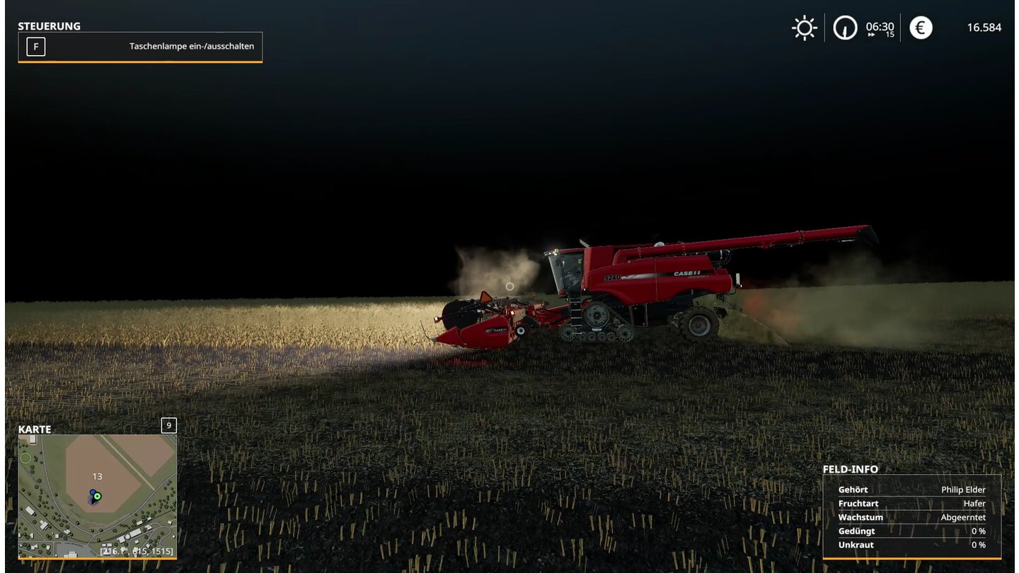 Landwirtschafts-Simulator 19Der LS19 besitzt einen Tag-Nacht-Zyklus, Jahreszeiten fehlen jedoch.
