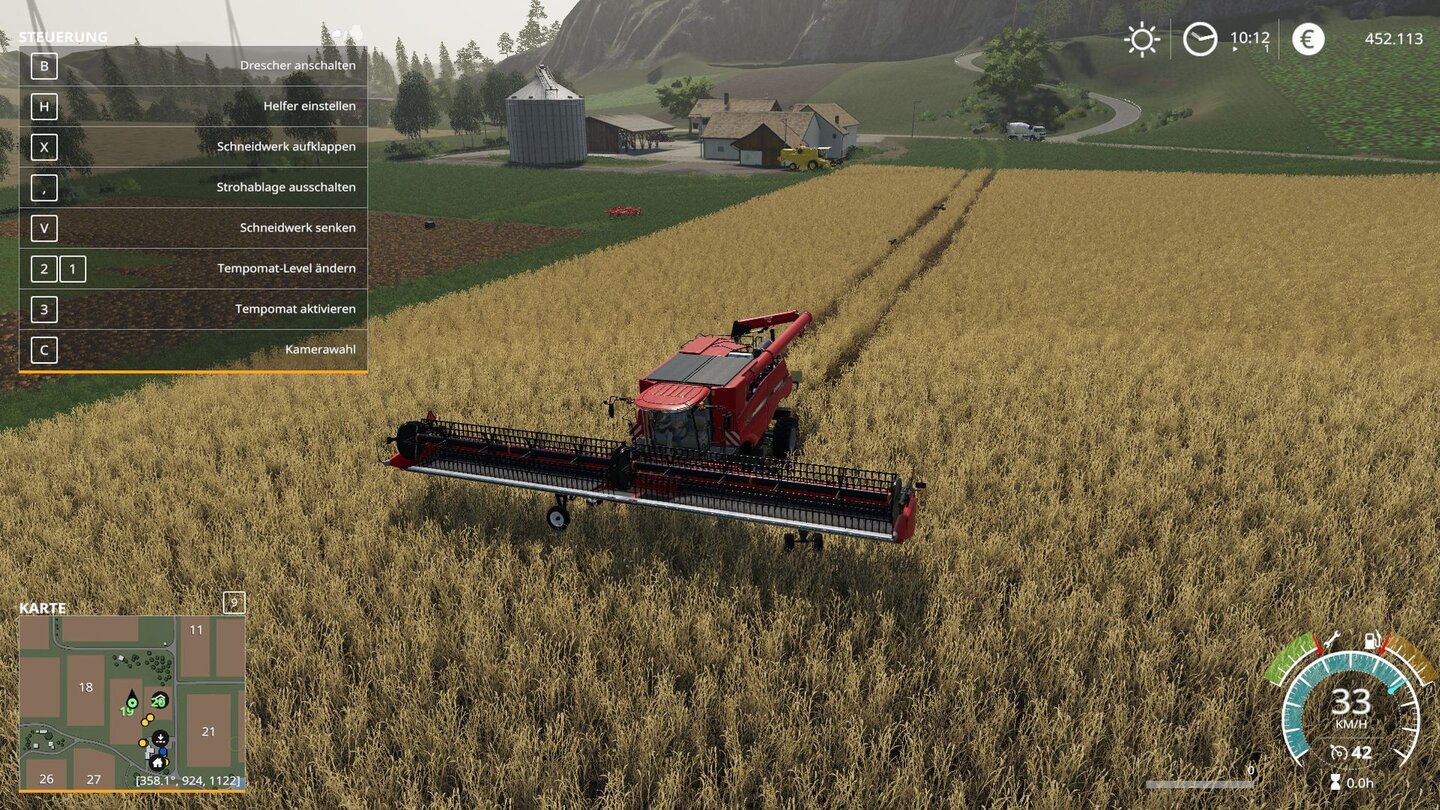 Landwirtschafts-Simulator 19Brettern wir rücksichtslos durch unsere hochgewachsenen Felder, zerstören wir die Ernte. Das ist ärgerlich, kann sich aber sehen lassen.
