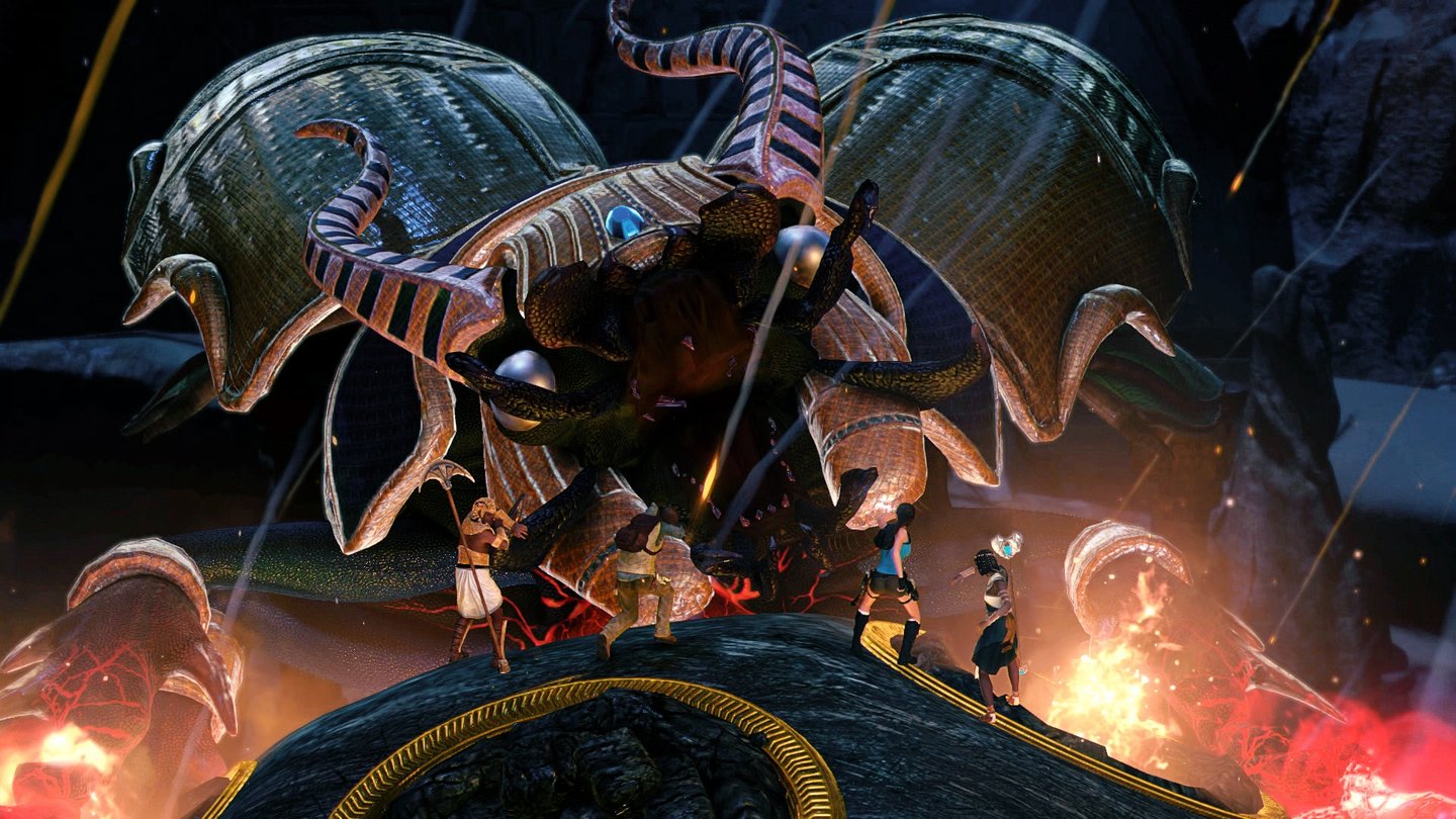 Lara Croft and the Temple of OsirisBossgegner gibt's natürlich auch: hier ein riesiger Skarabäus.