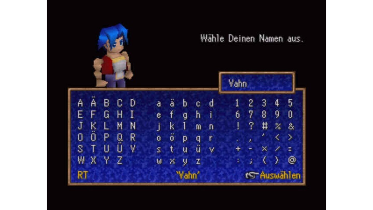 Choosing a name for Vahn