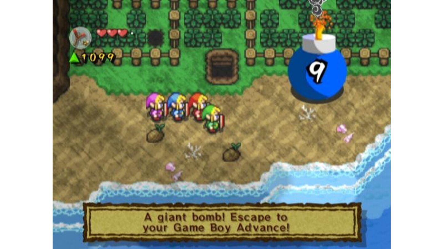 It's a giant bomb! Escape to your Gameboy Advance!!